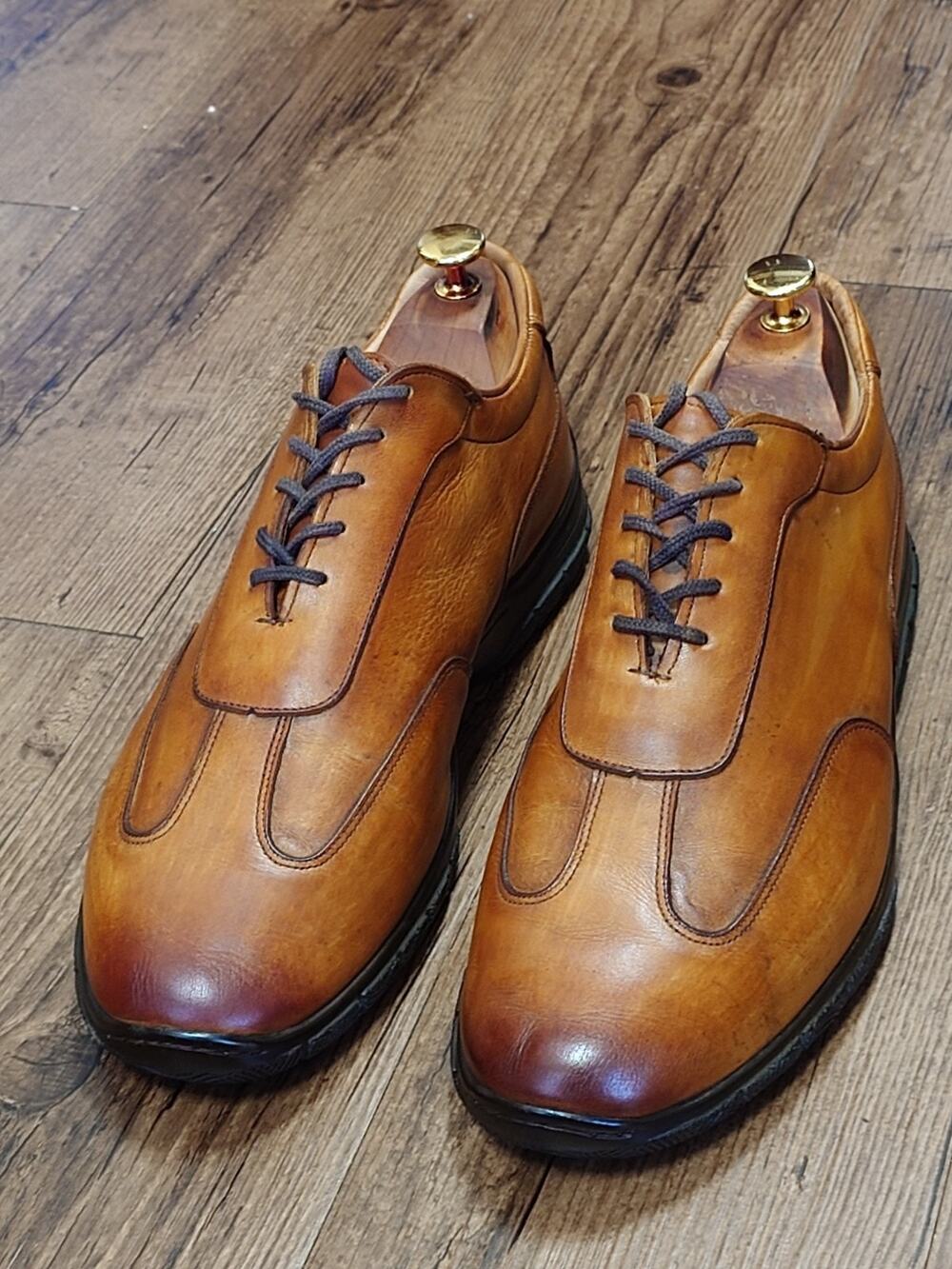 Allen Edmonds Day Tripper 10D Tan Calfskin Leather GAT Style Dress Shoe Sneaker